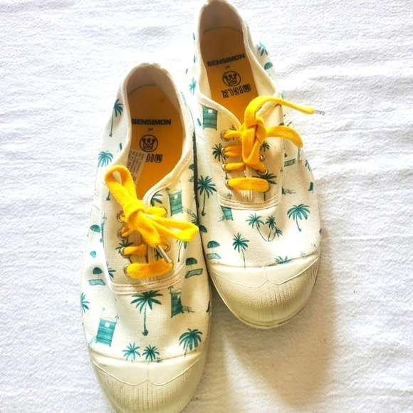 Bensimon Palm Tree Summer Vibes Sz 3.5 Sneakers - Picture 1 of 9